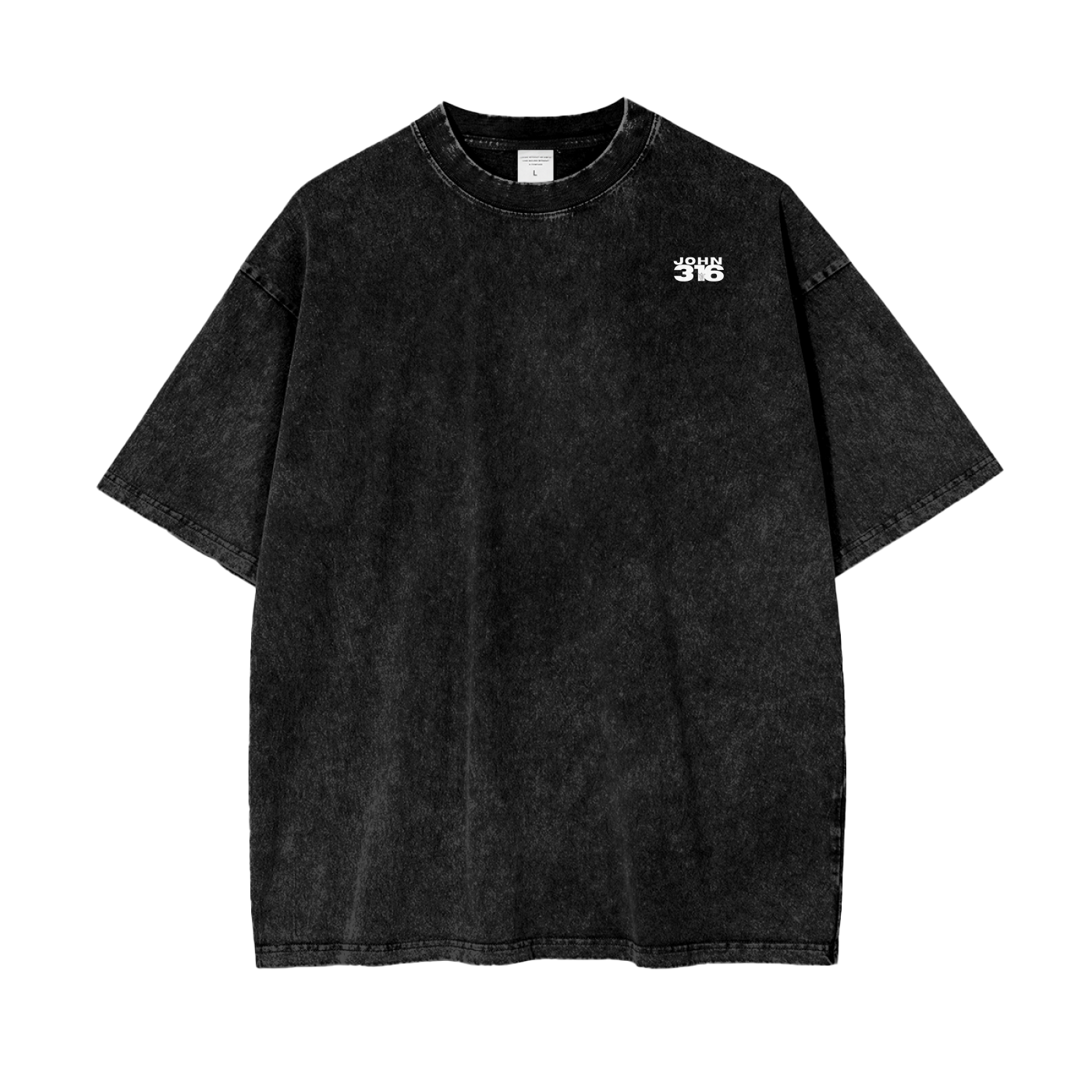 JOHN3:16 Oversize Verse T-Shirt — J316 WEAR BLKTEE2
